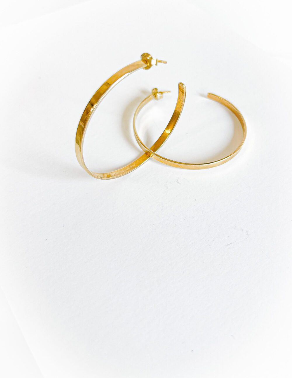 Kolczyki pozłacane obręcze