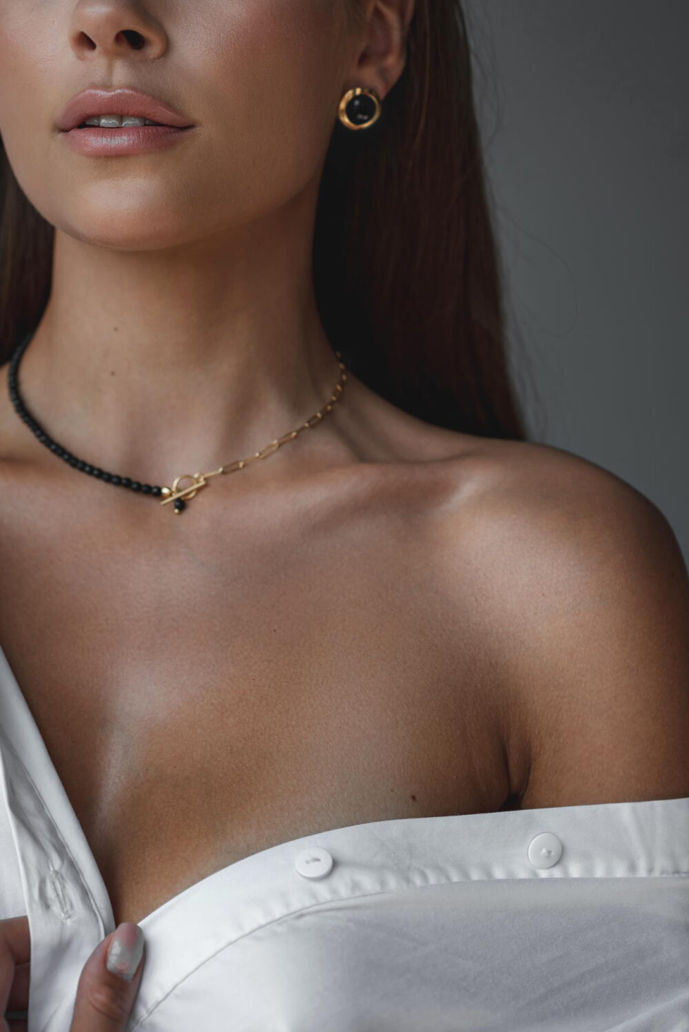 Kolczyki z czarnym onyxem Ya