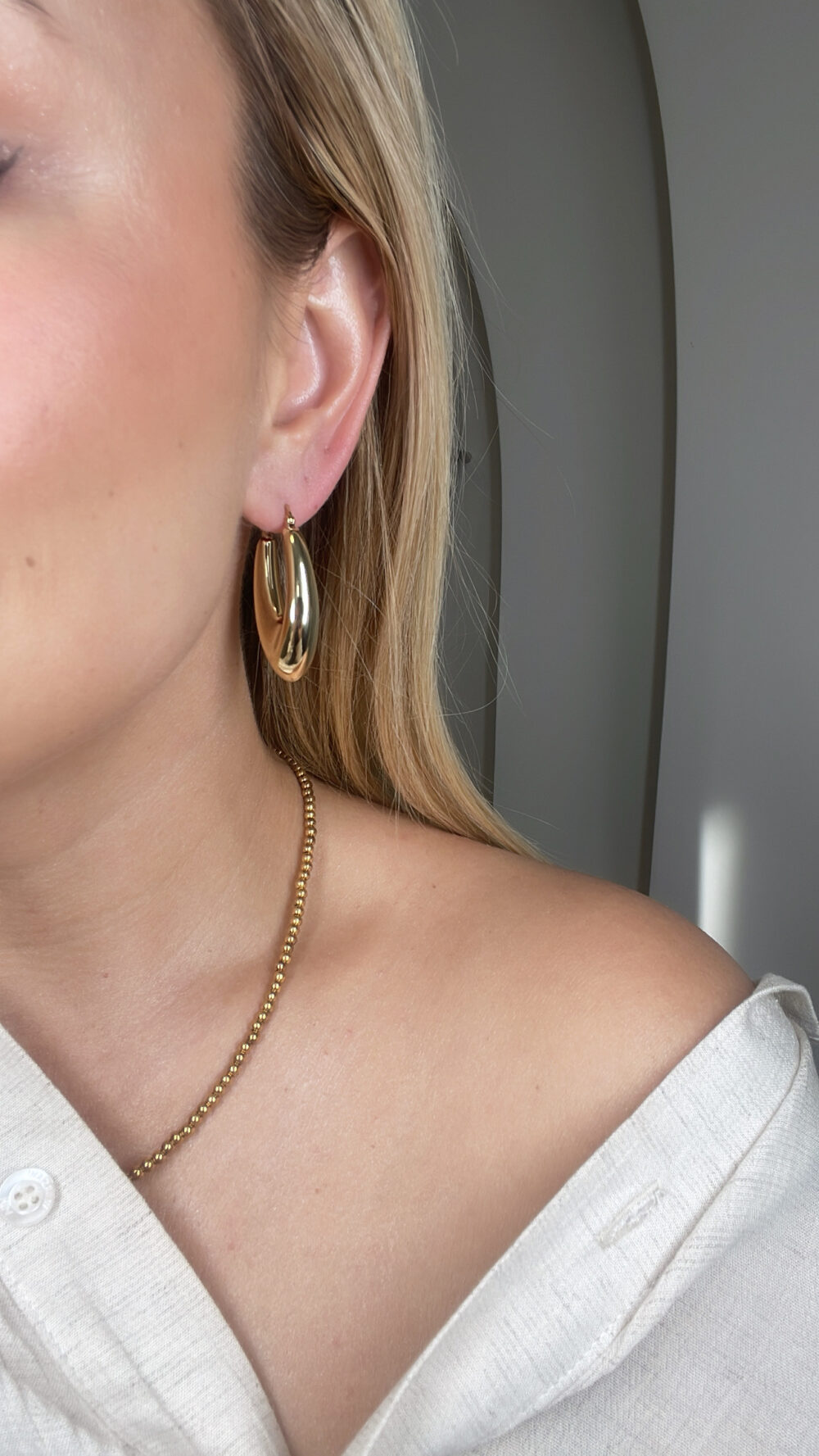 Kolczyki srebrne pozłacane Lina