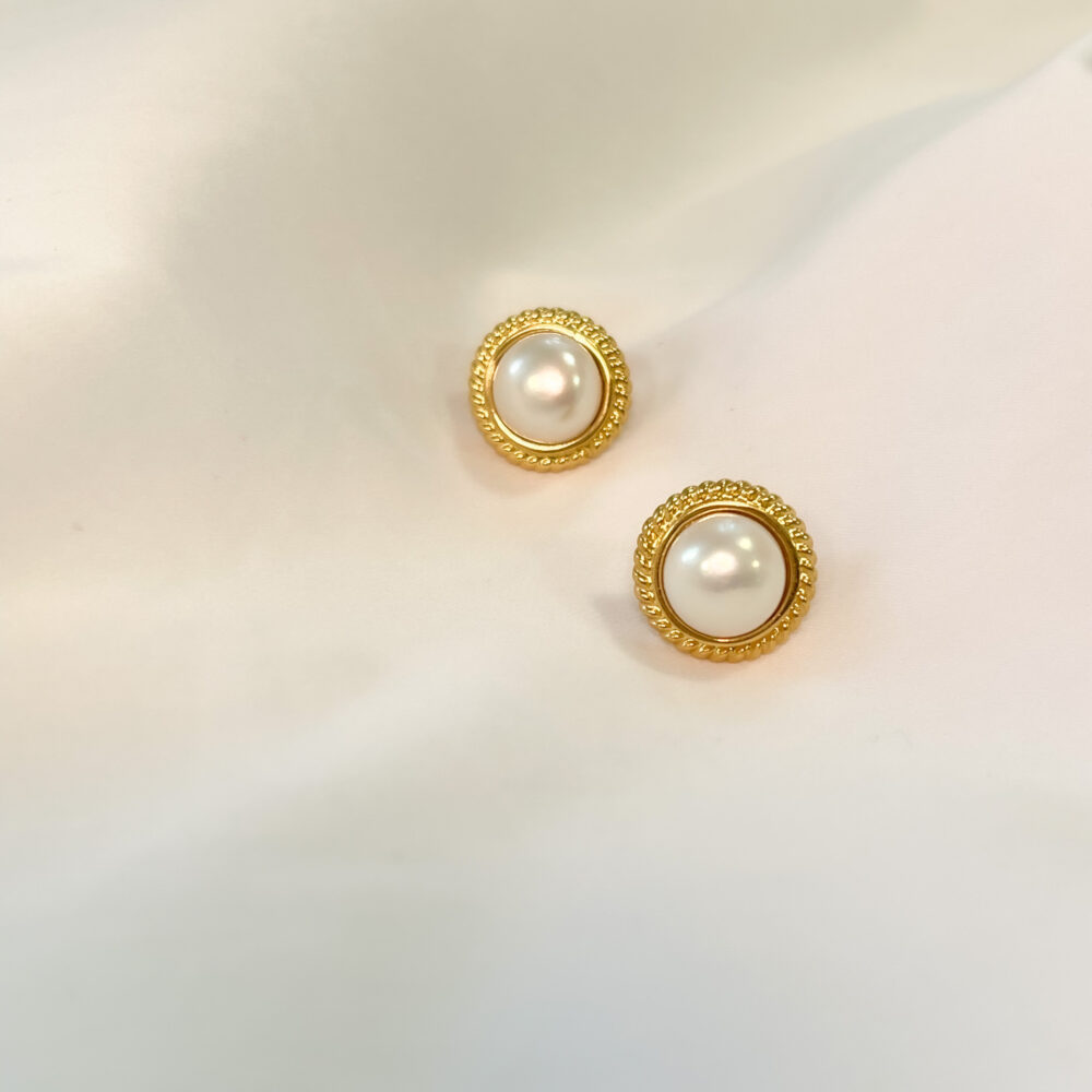 Kolczyki z perłą vintage pearl