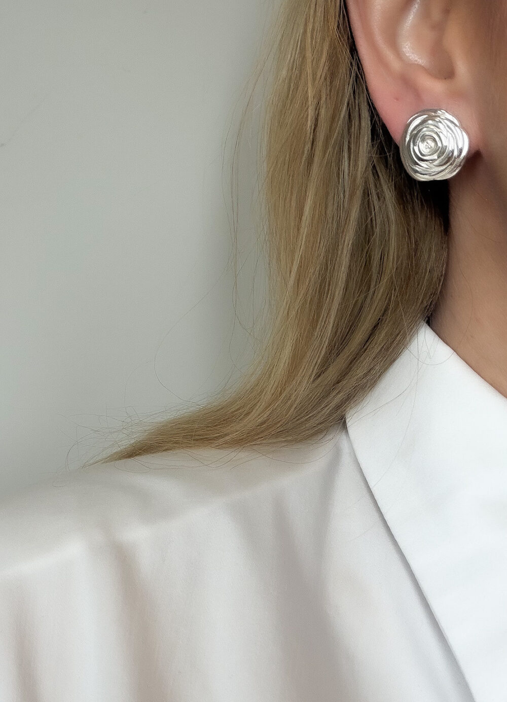 Klipsy srebrne ROSE No.2